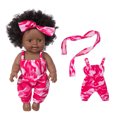 thumbnail image 3 of Xqxayjr under $5 4Pcs BlackBabyDoll, BlackBabyDoll with Lace Skirt, 12 Inch Vinyl RebornBabyToy, African American Curly Hair Doll forGirls, BeautifulBabyDoll, 3 of 9