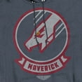 thumbnail image 2 of Top Gun: Maverick Call Sign Unisex Adult Pull-Over Heather Hoodie (Medium) Navy, 2 of 3