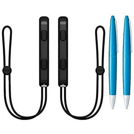 Restored Nintendo Switch Original Joy-Con Strap & Stylus Pen - 2 Pack Black (Bulk Packaging) (Refurbished)