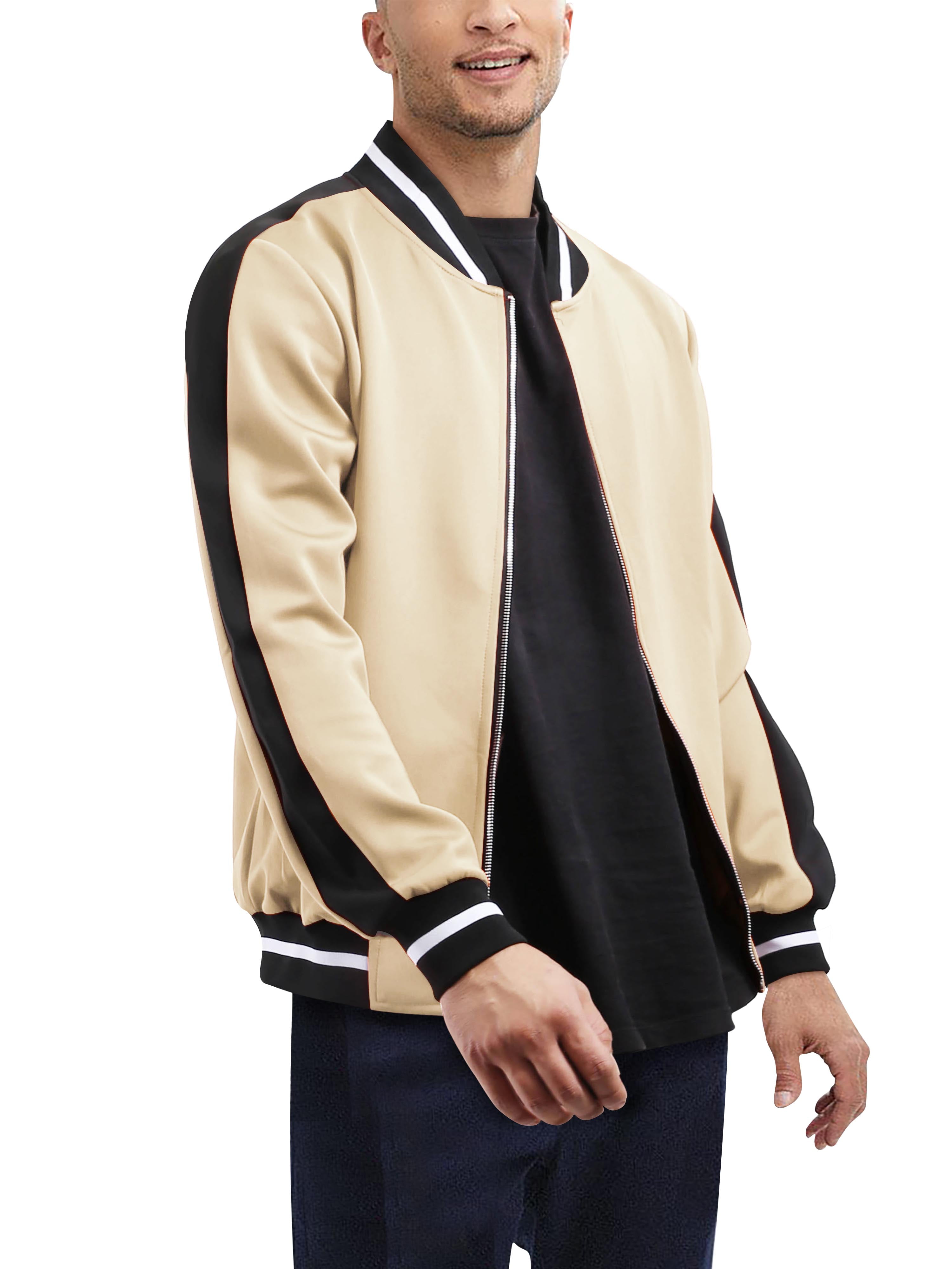 Hat and Beyond Mens Varsity Zip Up Two 