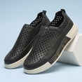 thumbnail image 5 of Men's Perforated Leather Slip-On Loafers, Breathable Casual Shoes with Thick Non-Slip Sole, Comfortable Footwear for Summer, Office, and Everyday Wear, 5 of 10