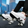 thumbnail image 4 of Roller Skate Shoes for Woman, Double-Row Deform Wheel Automatic Walking Shoes, Retractable Roller Skate, Shoes with Wheels, Skating Shoes for Outdoor Fun & Fitness, 4 of 6