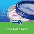 thumbnail image 3 of Ziploc® Twist n Loc Food Storage Containers, Reusable for Kitchen Organization, Dishwasher Safe, Medium, 3 of 9