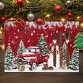 thumbnail image 2 of Christmas Placemats Set of 6, Snowman Christmas Balls Place Mats Red Truck Pine Needles Red Placemat Table Decoration for Kitchen Table Dinner Xmas Holiday Party Home Decor Indoor Outdoor 13x19 Inch, 2 of 9