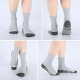thumbnail image 2 of 6 Pairs Mens Cushioned Crew Socks, Moisture Wicking Athletic Work Socks, 2 of 6