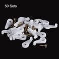 thumbnail image 3 of Unique Bargains 25mm Plastic White for 4mm Glass Mirrors Holder Glass Retainer Clips Kit 50 Pack, 3 of 6