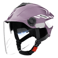 thumbnail image 1 of Casco Motocicleta Abierto 3/4 Visera Doble Hd Abatible Xtellar morado, 1 of 3