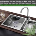 thumbnail image 2 of Seatery 4 tapones para fregadero de cocina, colador redondo grande de silicona de 6 pulgadas, tapón de agua, colador de fregadero de acero inoxidable de 4,5 pulgadas, recogedor de restos de alimentos, 2 of 6