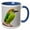 Blue/White, variant on 3drose, Costa Rica, Cordillera De Talamanca. Emerald Toucanet Bird Close-up., 11oz Two-tone Green Mug