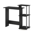 thumbnail image 5 of Furinno Efficient 29-Inch Black Computer Desk with Side Shelves, Gaming Desk with 3 Open Shelves, Home Office Desk, for Home Office, Study Room, Dorm, Bedroom, Solid Black, 5 of 5