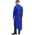 thumbnail image 2 of TiaoBug Mens Halloween Medieval Tailcoat Jacket Long Sleeve Steampunk Frock Coat Blue S, 2 of 7