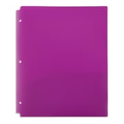 Pen + Gear 2-Pocket Poly Folder, Purple, 9.4" x 11.4" x 0.25"