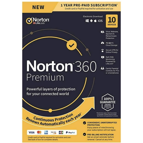 Norton 360 Premium For Up To 10 Devices 21389990
