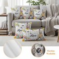 thumbnail image 6 of Happy Easter Pillow Covers 2 Pack Spring Bunny He Is Risen Yellow Flower Floral Gray Plaid Pillowcase Waterproof Outdoor Throw Pillow Cover for Patio Garden Square Cushion 24”x24”, 6 of 9
