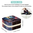 thumbnail image 5 of Starry Animals Travel Portable Earring Organizer Decorative Box Necklace Holder: Square Jewelry Storage for Rings, Earrings, Necklaces, Bracelets, and More - Suitable for Girls and Women, 5 of 6