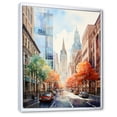 thumbnail image 2 of Designart "Urban Heights with Skyscrapers IX" Cityscapes Floater Framed Wall Art Print, 2 of 7