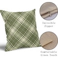 thumbnail image 4 of Sage Green Plaid Pillow Covers 20x20 Inch Sage Green and Beige Buffalo Plaid Tartan Pattern Decorative Throw Pillow Cases Set of 2 Farmhouse Holiday Cushion Cases Sofa Couch Bed Decor, 4 of 6