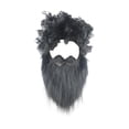 thumbnail image 4 of Conjunto de pelo y barba Fernando accesorios de disfraz de bigote para hombres barbas postizas negro, 4 of 8