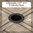 thumbnail image 5 of Sophia & William Metal Outdoor Square Dining Table with Umbrella Hole for 8, Teak Color, 5 of 8