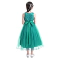 thumbnail image 2 of Alvivi Kids Sequined Lace Mesh Flower Girls Dress Princess Pageant Wedding Bridesmaid Birthday Party Dress Grown Green 4, 2 of 7