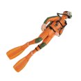 thumbnail image 5 of FRCOLOR Fish Tank Resin Diver, Orange Aquarium Adornment for Seawater and Freshwater Environments, 5 of 7