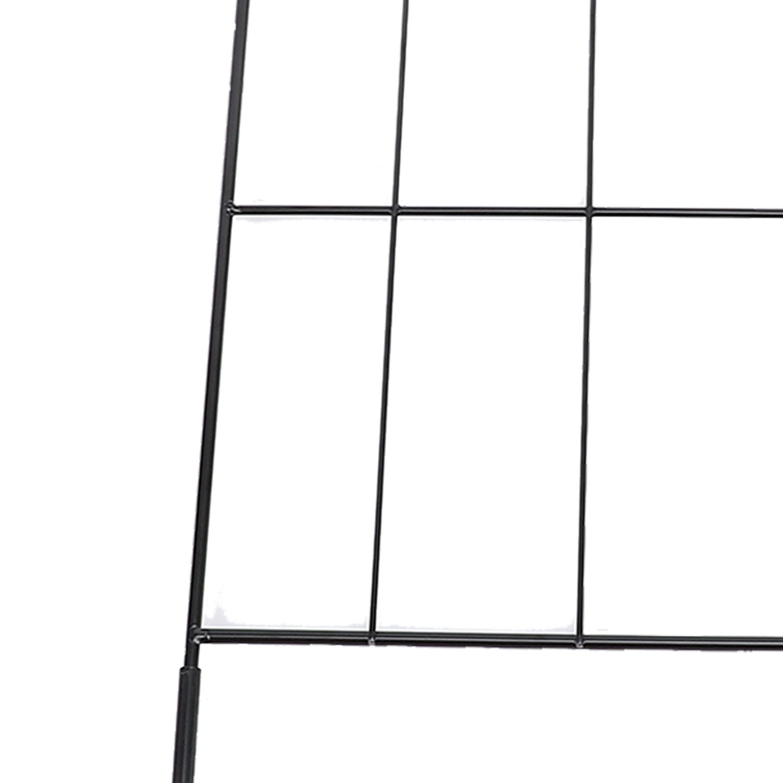 Rupoun Decorative Garden Fence Arched Border Iron Metal Wire Panel Dog Animal Rabbits Barrier Ground Stakes for Flower Bed Edging Outdoors (17.3 inches / 44 cm)