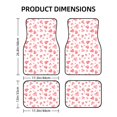 thumbnail image 2 of Xecao Hearts Print Car Foot Mat Set of 4 Pieces Neoprene All-Weather Dust-Proof Stain-resistantCar Interior Decorative mats Non-Slip Mats, 2 of 6