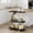 Gold + Black Marble, variant on CazToi Grey Bar Cart with Wheels, Metal and Wood Rolling Serving Cart, Home Beverage Trolley for Kitchen, Dining and Living Room