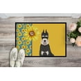 thumbnail image 2 of Carolines Treasures WDK5474MAT 18 x 27 in. Summer Sunflowers Black & Silver Schnauzer Indoor or Outdoor Mat, 2 of 7