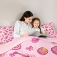 thumbnail image 5 of jejeloiu Pink Western Disco 7pcs Bedding Comforter Set Kids,Cowgirl Guitar Print Queen Bedding Sets,Reversible, 5 of 7