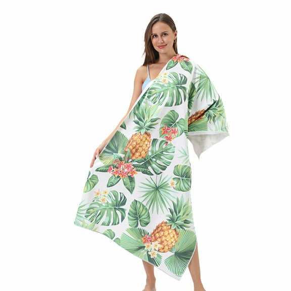 AUQ Beach Towels,Anti Fold Texture Microfiber Beach Towel,Extensive Spread Range Beach Mat Sand Free Waterproof,Style1,28"x56"