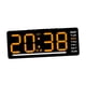 thumbnail image 3 of Reloj digital con temperatura, pantalla grande, fácil de leer, reloj de escritorio, reloj de pared Número naranja, 3 of 9