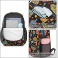 thumbnail image 4 of Mushroom and Star Black Pattern 17" School Backpacks for Teens,Waterproof Oxford Fabric,S-Shape Padded Straps for School,Travel,Hiking,Camping, 4 of 6
