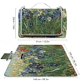 thumbnail image 2 of Awypu Simulation Painted Texture Gogh Famous Classic Square Outdoor Picnic Mat for Camping Hiking Festivals 58.3x58.3in, 2 of 6