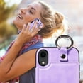 thumbnail image 4 of Feishell for iPhone XR Back Flip Wallet Case with ID Credit Card Slots & Metal Ring, Premium PU Leather Shockproof Magnetic Buckle Flip Kickstand Phone Case for Women Men,Purple, 4 of 10