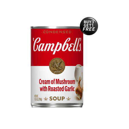 Cream of Mushroom Soup with Roasted Garlic, 10.5 oz Can ( Buy 3 Get 1 Free )