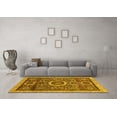 thumbnail image 3 of Ahgly Company Indoor Rectangle Abstract Yellow Modern Area Rugs, 5' x 7', 3 of 4