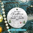 thumbnail image 2 of Personalized Our First Christmas in New Home Ornament 2025, 1st Xmas Gift for Housewarming Mr & Mrs, Custom Names Date Couple, 2 of 5