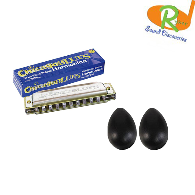 Chicago Blues KHCBC Harmonica, Key of C W/Bonus Educational Music Pack