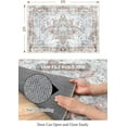 thumbnail image 2 of Washable Door Mat, Front Door mat Indoor Faux Wool Absorbent Small Rugs for Entryway Distressed Throw Rug Non-Slip Accent Floor Carpet for Entrance Bedroom, 24X36 Inches Orange, 2 of 6