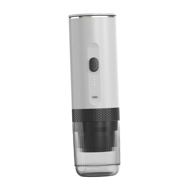 Cafetera espresso portátil, inalámbrica, autocalentable, recargable. Blanco
