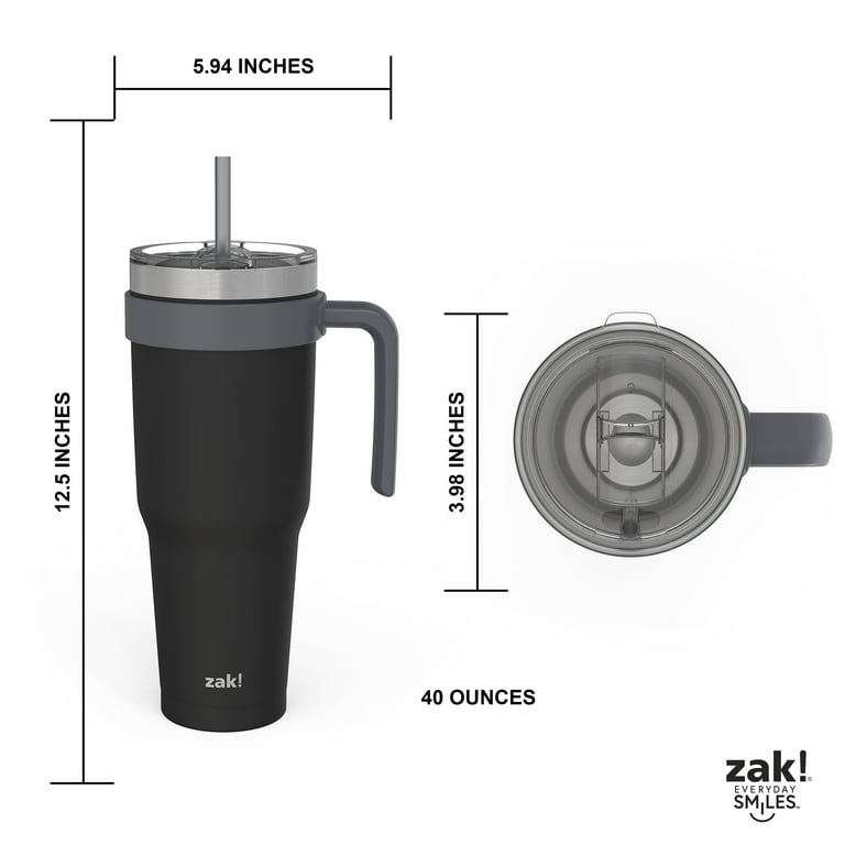 Zak! Designs Waverly Tumbler with Handle - Ebony