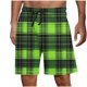 thumbnail image 2 of Ceisia Men's Gift Relaxed Knee-Length Plaid Shorts Elastic Waist Drawstring Purple-Black Multi-Color, 2 of 5