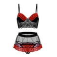 thumbnail image 3 of Lencería sexy Sujetador de liga sexy Conjunto de encaje transparente seductor, 3 of 3