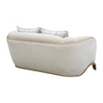 thumbnail image 5 of Scotts Square Chenille Loveseat - Cornsilk/Gold, 5 of 9