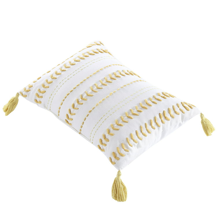 Looms & Linens Lumbar Boudoir Rectangular Back Support Pillow