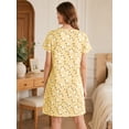 thumbnail image 4 of DAKIMOE Nightgowns for Women Soft Short Sleeve Night Shirts Womens Print Sleep Shirts Loose Comfy Pajamas Sleepwear, 4 of 7