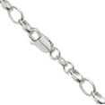 thumbnail image 3 of 925 Sterling Silver 5mm Cable Rolo Link Chain Belcher Necklace, 3 of 4