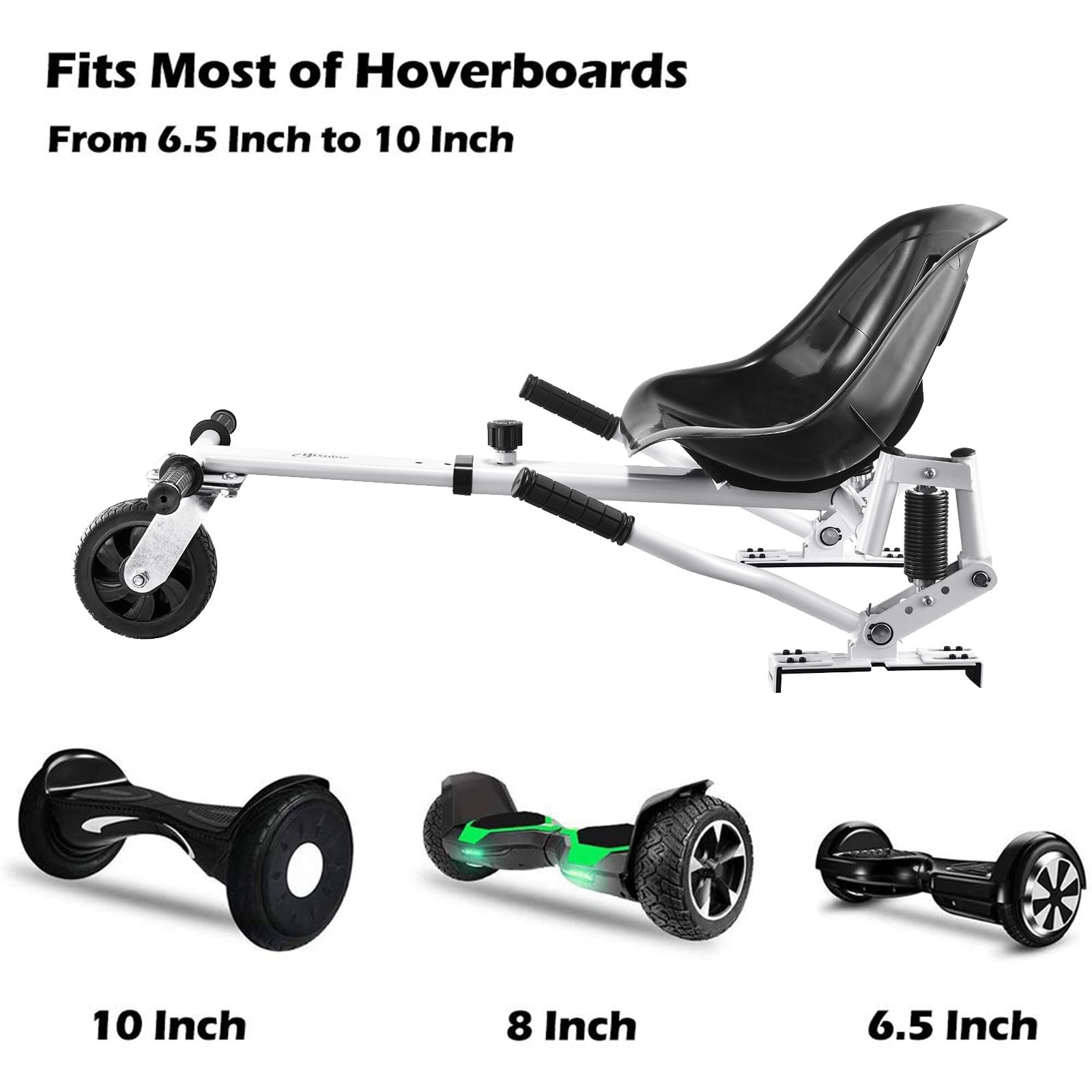 All Heights-All Ages,for Kids and Adults Not Included hoverboards Emaxusa Hoverboard Kart Seat Attachment,Go Kart Conversion Kit Hover Board Accessories with Adjustable Frame Length Compatible
