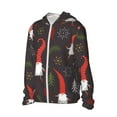 thumbnail image 2 of Pofeuu Cute Christmas Gnomes Print Sun Protection Outdoor Lightweight Full Zip UV Cooling Hoodie Long Sleeve Summer Clothing for Outdoor Hiking-Large, 2 of 5